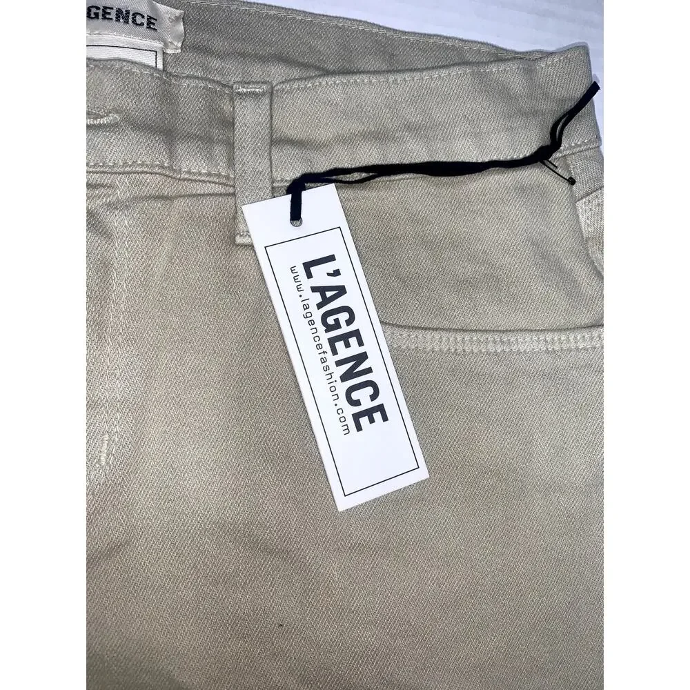 L'Agence‎ Women's Khaki Audrey Denim Shorts Size 25